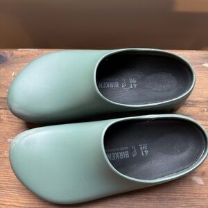 Birkenstock Sage Green Slip-On Clogs